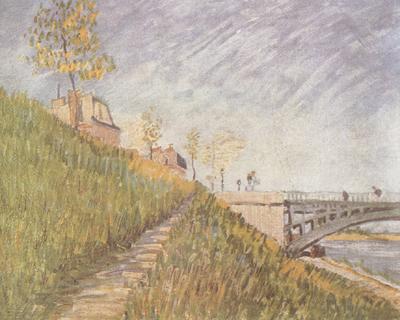 Vincent Van Gogh Banks of the Seine wtih the Pont de Clichy (nn04) Spain oil painting art